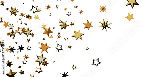 Festive golden star confett...