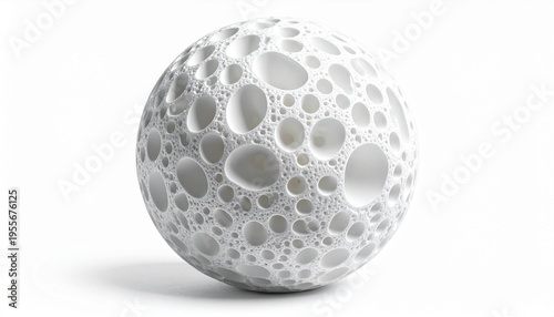 Wallpaper Mural Porous White Sphere – Geometric Design Visuals Torontodigital.ca