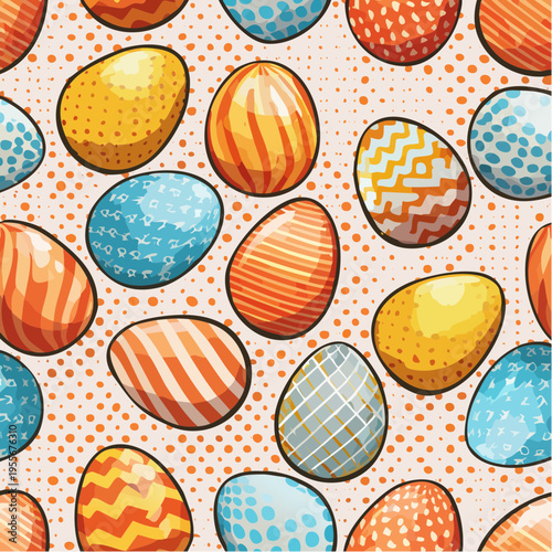 Modernes nahtloses Muster mit Ostereiern