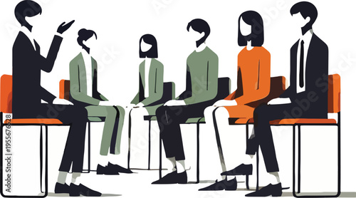 Group of People in a Meeting or Discussion sitting