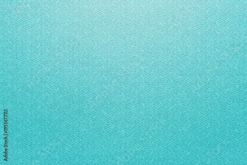 和柄 紗綾形 - 水縹
