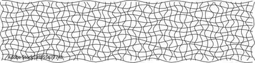 An abstract distorted grid pattern featuring wavy lines, perfect for creative design backgrounds and digital art.