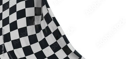 Close up of a racing flag i...