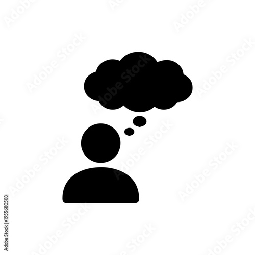 man and message cloud line icon vector
Vector line icon on a white background