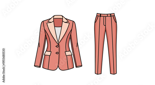 Pink Blazer and Matching Pants Outfit.
