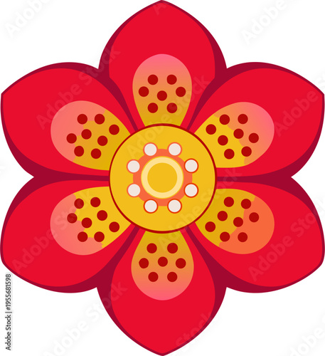 Exotic Rafflesia Vector Icon for Tropical Nature Design