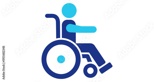 Person in Wheelchair Icon Accessible Mobility Support