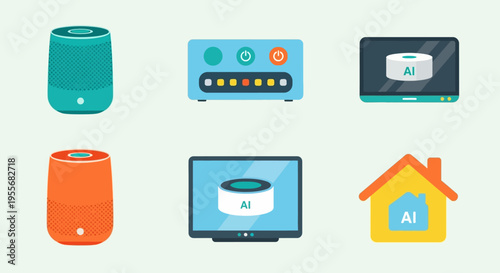 Set of various smartphone charging stations and wireless power supply icons.