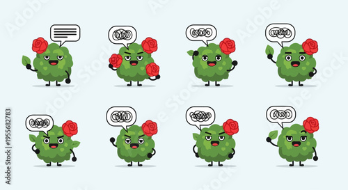 Colorful Propeller Blades Vector Illustration Set for Drones and Fans