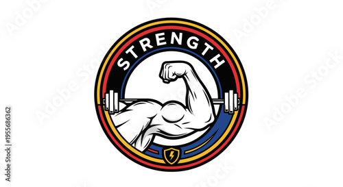 Muscular Arm Flexing Bicep Muscle.