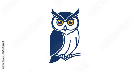 Owl Bird Animal Symbol Illustration.