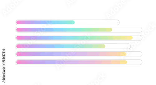 Colorful horizontal bars gradient spectrum.