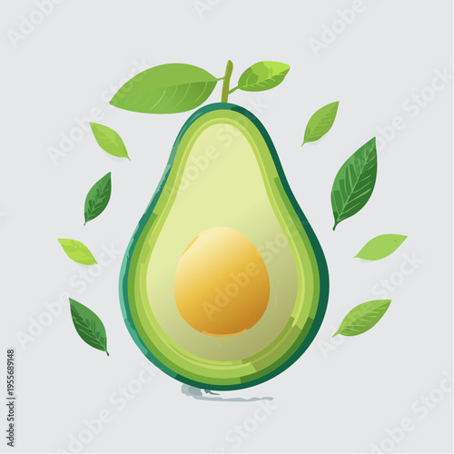 Minimalistische Avocado
