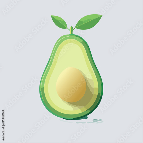 Minimalistische Avocado
