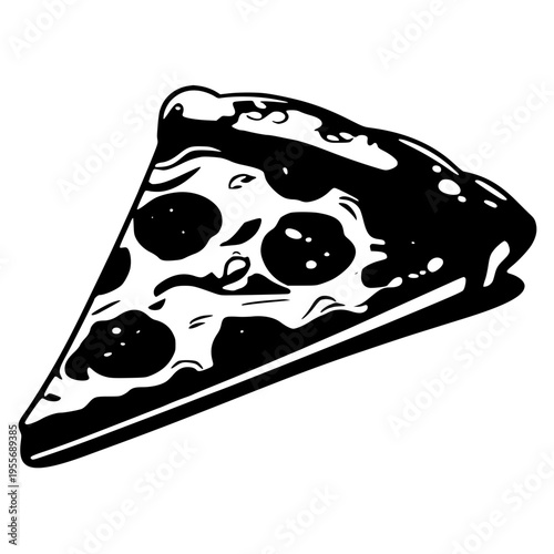 A slice of pepperoni pizza