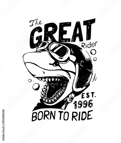 Shark wearing goggles