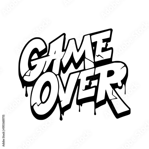 Graffiti style game over text