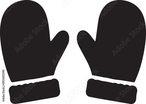 Scratch Prevention Baby Mittens Silhouette