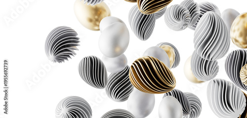 Unique, abstract 3D renderi...