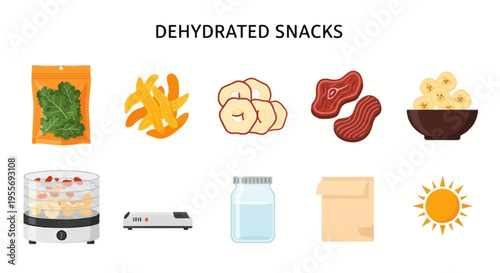 Dehydrated snack food and drying process.