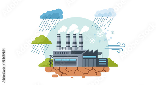 Industrial Pollution & Climate Change: Factory Emissions Altering Weather Patterns, Causing Drought, Rain, Snow, and Wind