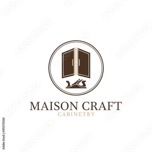 Elegant Maison Craft Woodworking Cabinetry Logo