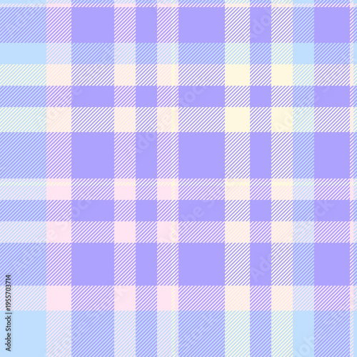 Furniture vector fabric background, crossed pattern textile texture. Spanish tartan check plaid seamless in light and indigo colors.