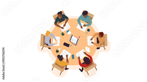 A cheerful woman enjoys a coffee break. Perfect for conveying a positive mood and promoting themes of relaxation, self-care, and everyday lifestyle co