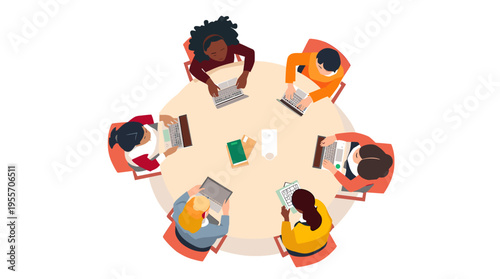 A focused young woman works on a laptop at a clean, modern desk. Ideal for illustrating remote work, productivity, or the gig economy, conveying a sen