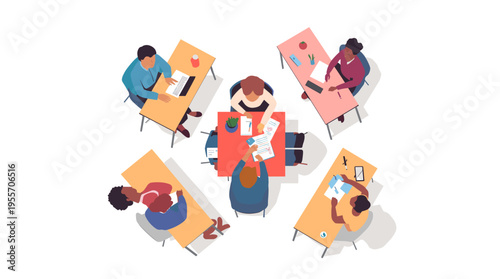 A serene image of a woman working remotely on her laptop in a bright outdoor setting. Ideal for illustrating concepts of freedom, work-life balance, a