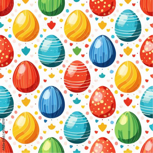 Nahtloser Hintergrund mit bunten Ostereiern