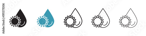 Sunflower oil icon in flat style. Basic vector symbol illustration