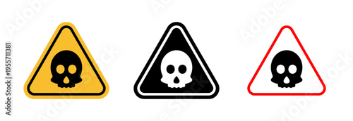 Toxic sign in flat style. Basic vector symbol illustration