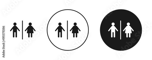 Toilet icon in flat style. Basic vector symbol illustration