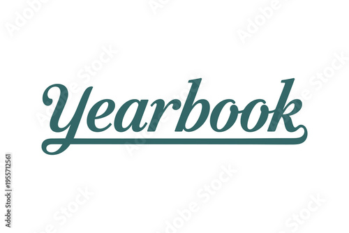 A green yearbook logo on white.