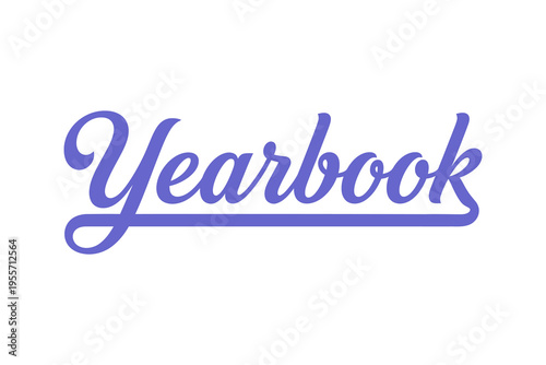 A blue yearbook logo on white.
