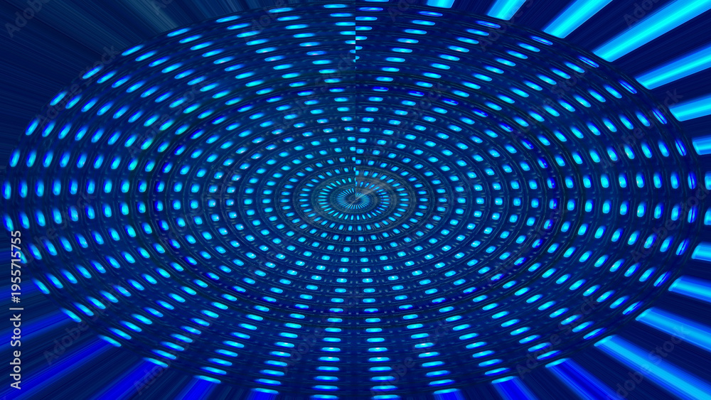 Fototapeta premium Blue digital data tunnel abstract technology background