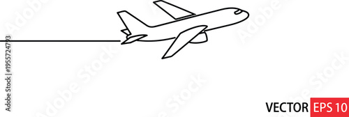 Airplane flying through the sky fast.