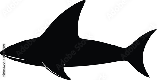 Shark marine animal vector silhouette icon graphic symbol