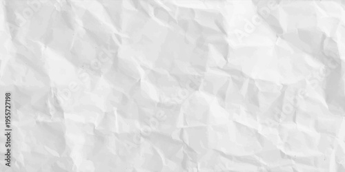 Abstract white crumpled and creased recycle paper texture background