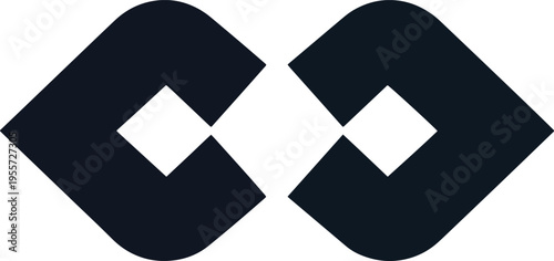 Black infinity symbol graphic design.