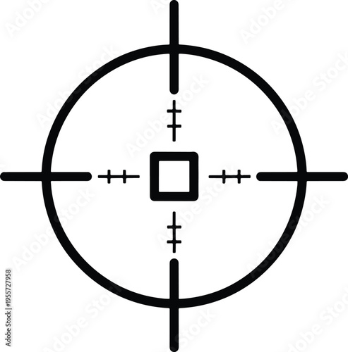 Black rifle scope reticle sight target.