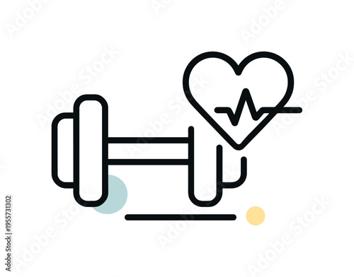 Personal wellness routine and consistent daily exercise habits supporting long term vitality and productivity in a balanced lifestyle setting, a minimal dumbbell placed beside a