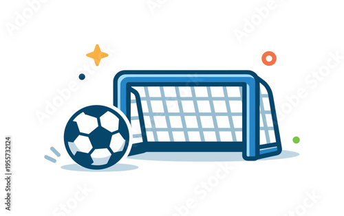 Active lifestyle and recreational sports participation focused on physical wellbeing and social engagement in community settings, a simple soccer ball placed beside a minimal goal