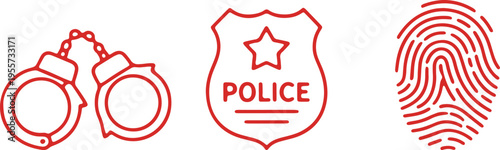 Symbolic representation of law enforcement and biometric identification