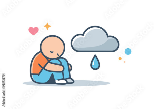 Emotional wellbeing awareness and quiet reflection moment in everyday life highlighting the importance of acknowledging feelings and mental balance within modern routines, a small