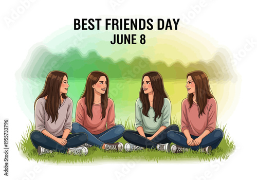 Best friends day celebration on june 8 with four friends