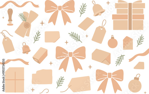 Cozy home gift preparation and thoughtful surprise moments with warm wrapping tradition concept