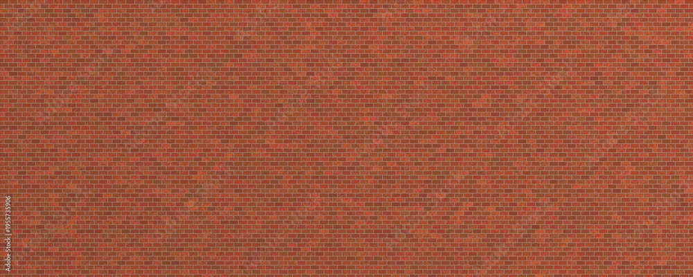 Fototapeta premium Red Brick Wall Texture with Rough Handmade Surface and Mortar Joints