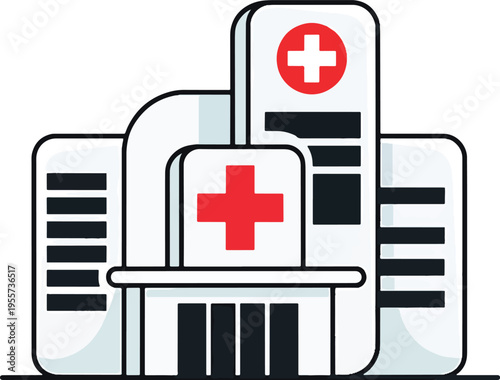 Medical Care Hospital Red Cross Symbol.